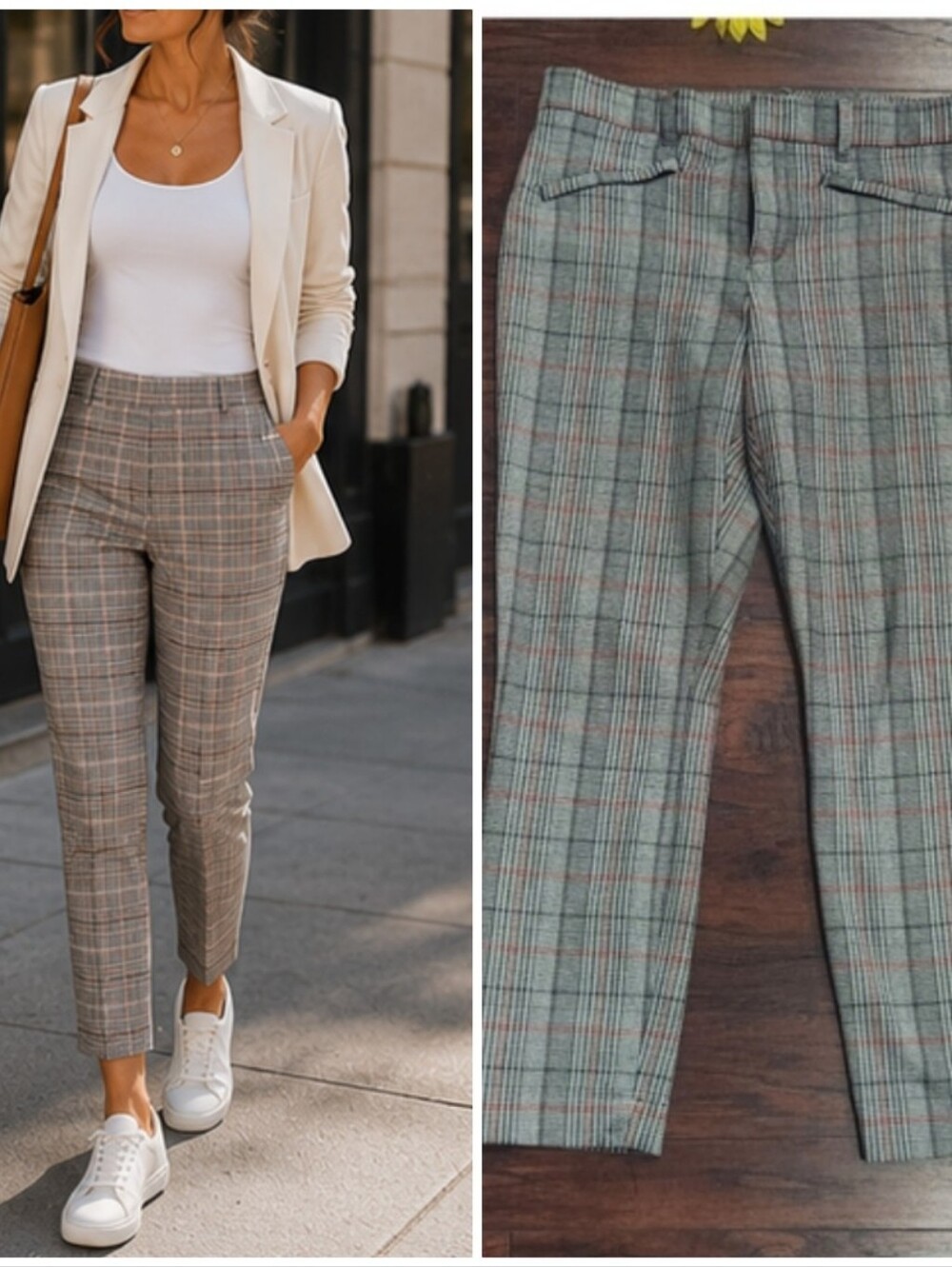 GAP SINGATURE SKINNY ANKLE Plaid Women's Pants ♠️🔝♠️